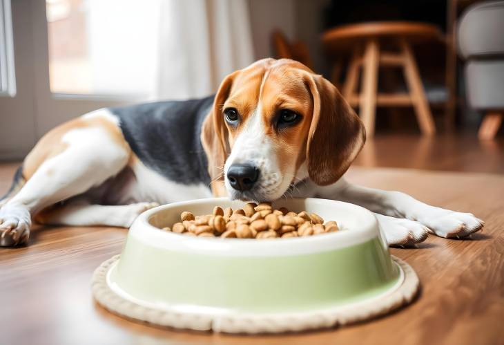 Nutritious Dry Dog Food in a Bowl Isolated